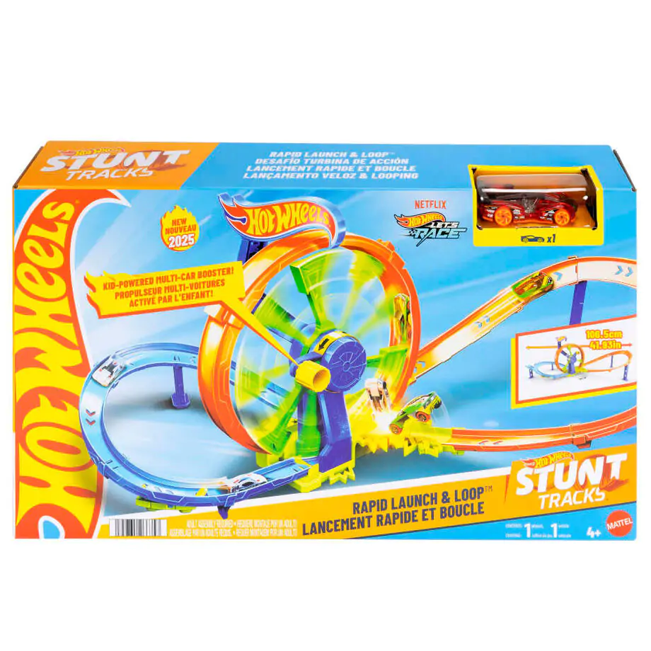 Hot Wheels Stunt Tracks Rapid Launch & Loop Playset product photo