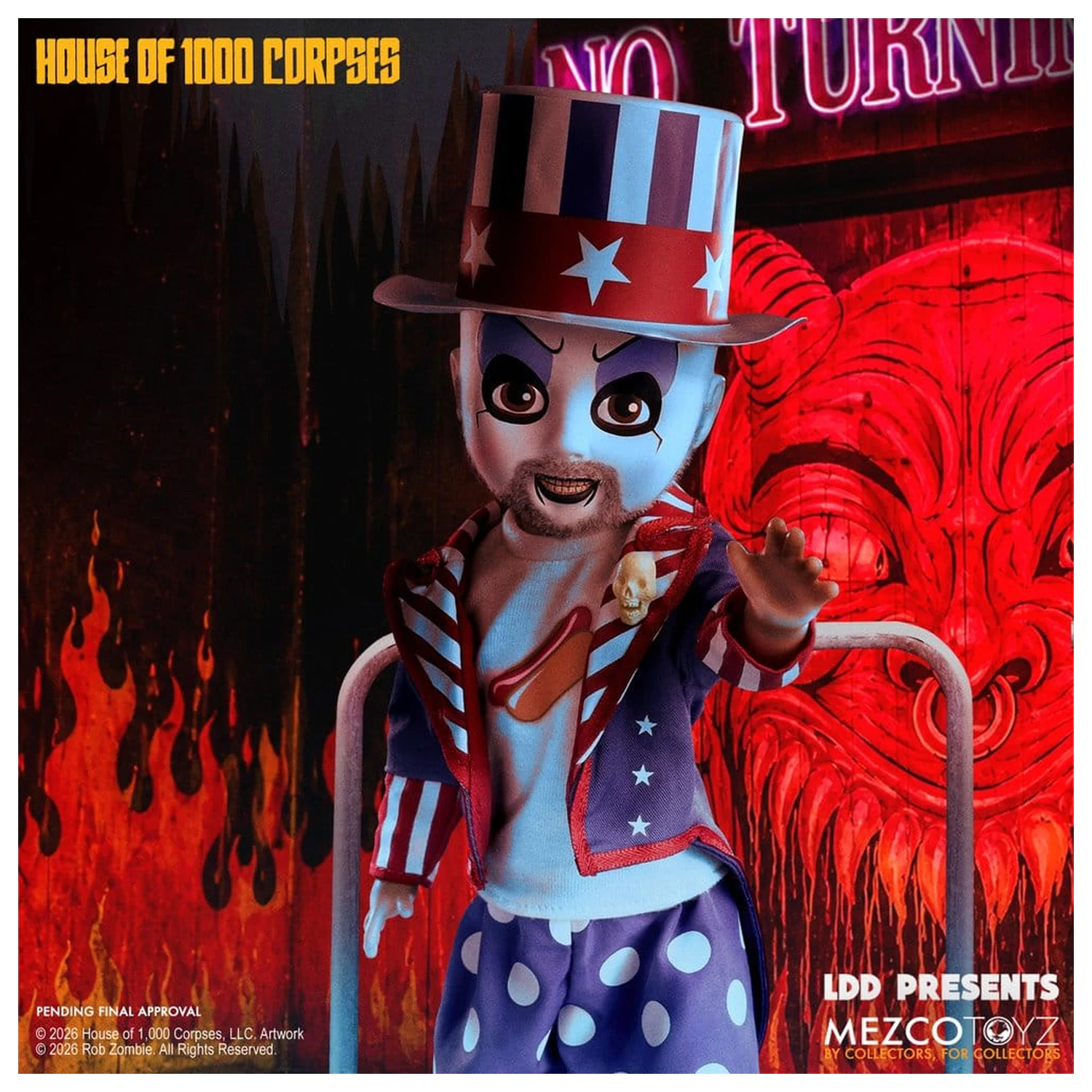 House of 1000 Corpses LDD Presents Doll Captain Spaulding 25 cm product photo