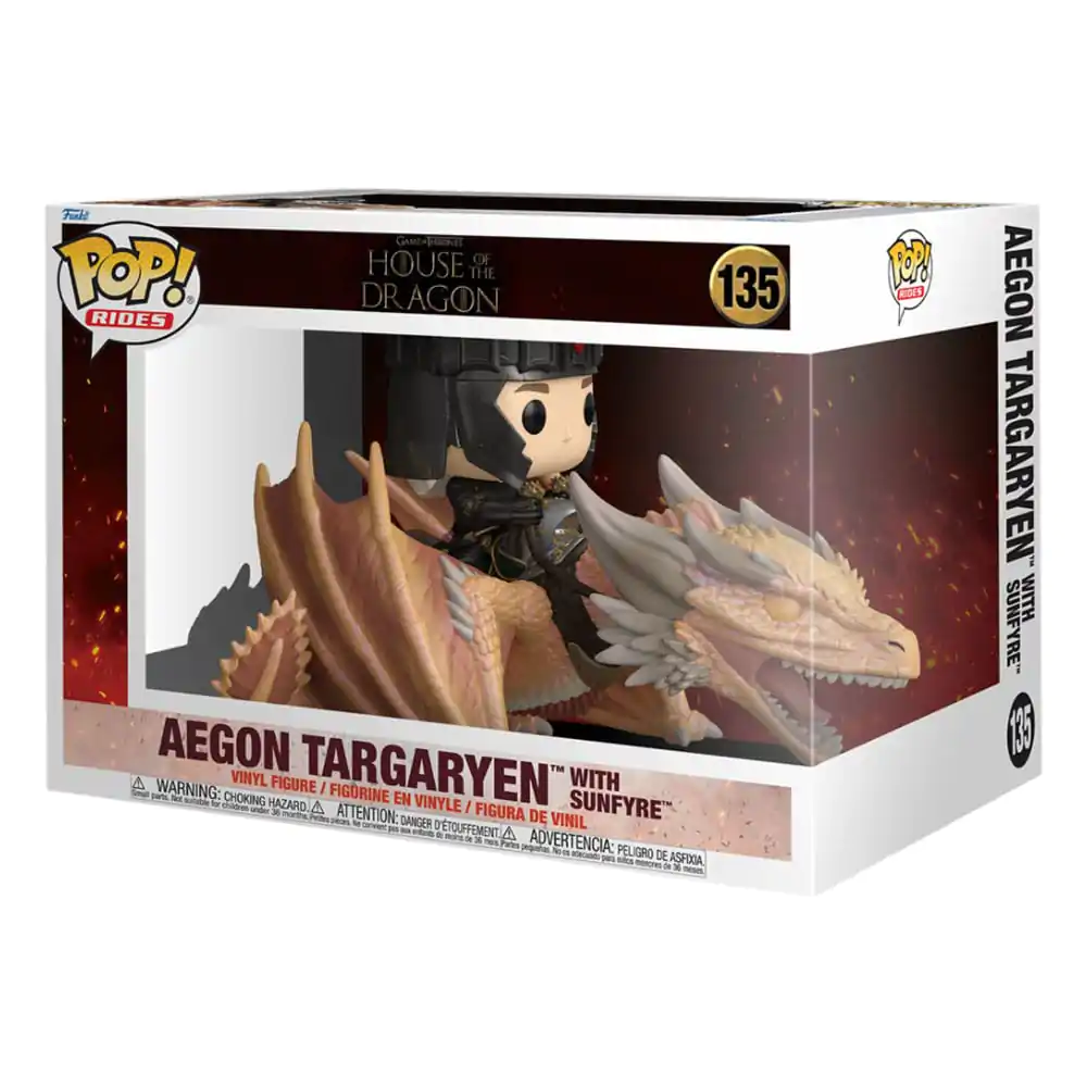 House of the Dragon Funko POP! Rides Vinyl Figure Aegon Targaryen w/ Sunfyre 14 cm product photo