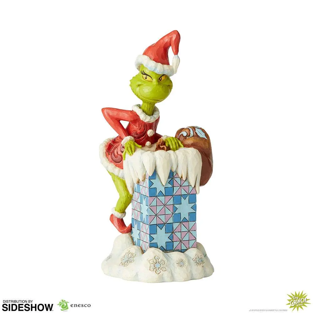 How the Grinch Stole Christmas Statue Grinch Climbing in the Chimney by Jim Shore 23 cm product photo