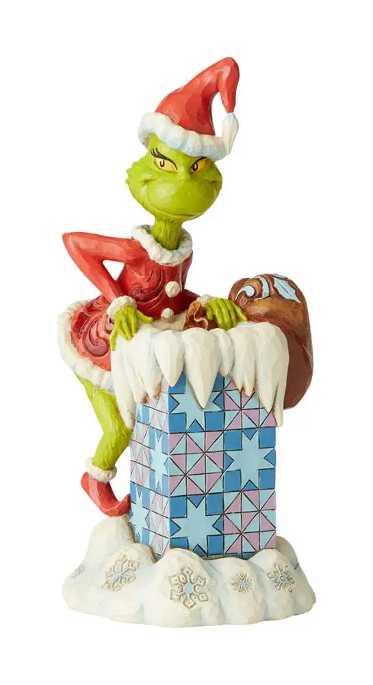 How the Grinch Stole Christmas Statue Grinch Climbing in the Chimney by Jim Shore 23 cm product photo