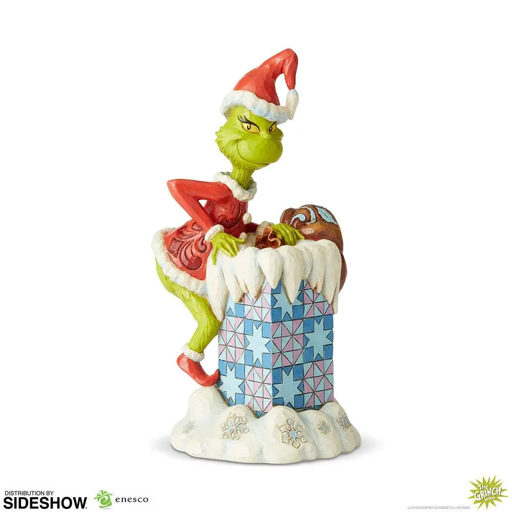 How the Grinch Stole Christmas Statue Grinch Climbing in the Chimney by Jim Shore 23 cm product photo