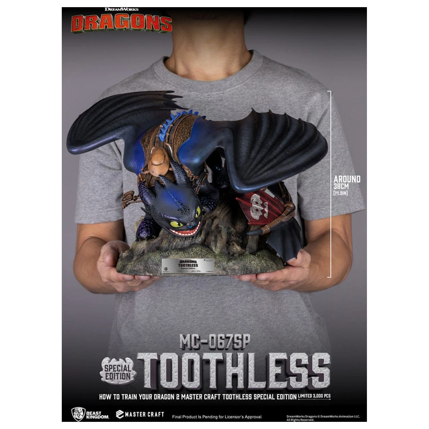 How To Train Your Dragon 2 Master Craft Statue Toothless 38 cm product photo