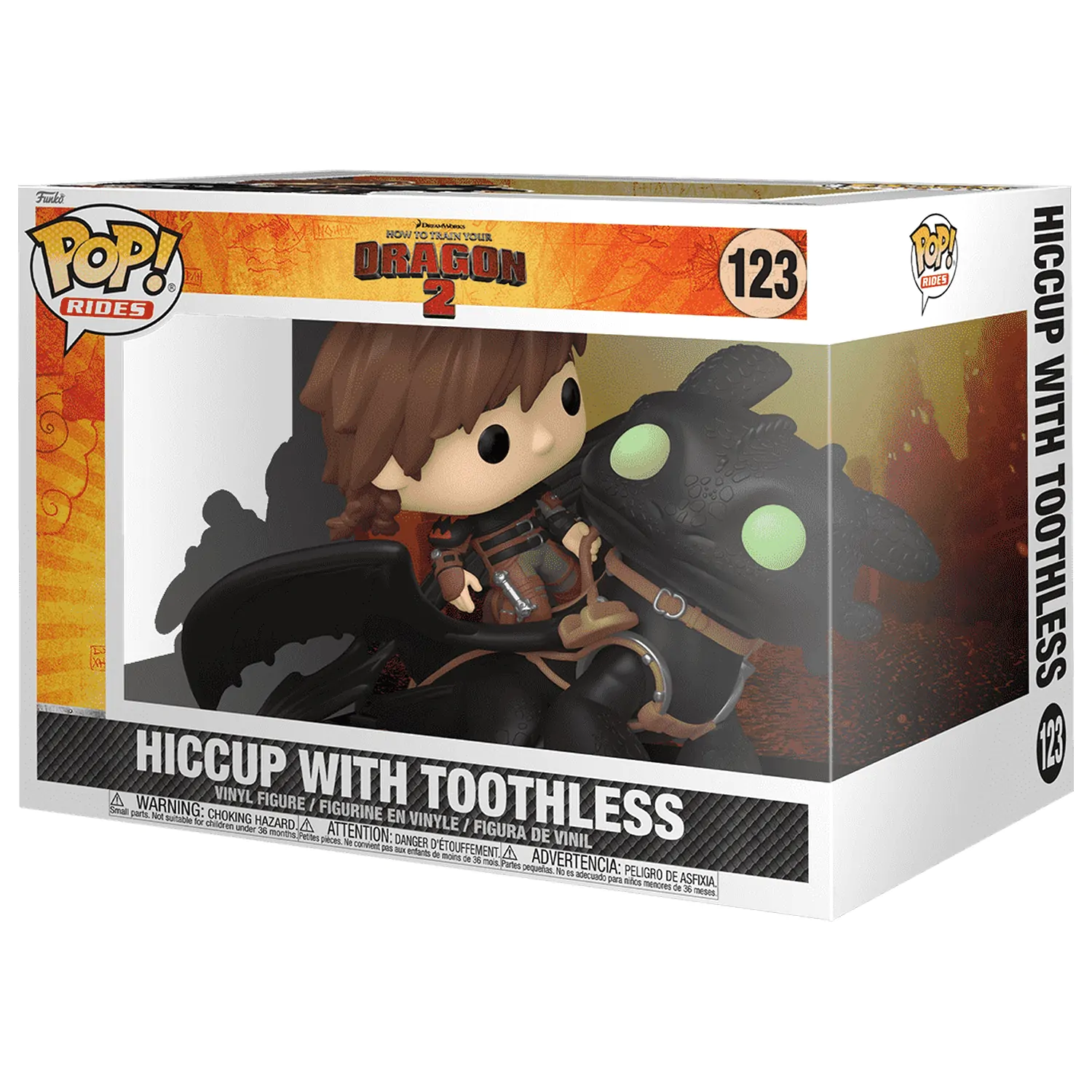 How to Train Your Dragon Funko POP! Rides Deluxe Vinyl Hiccup w/Toothless figure product photo