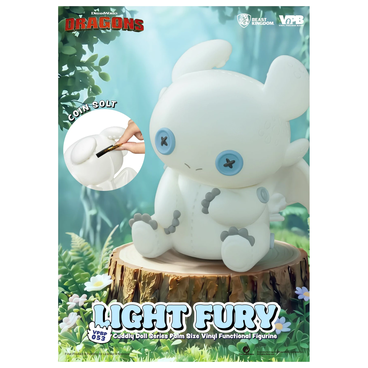 How To Train Your Dragon Light Fury Bank Vinyl Figure 11.2cm product photo