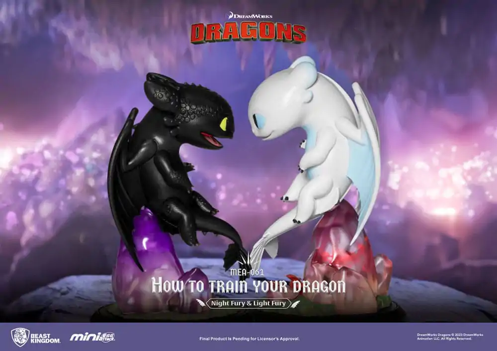 How To Train Your Dragon Mini Egg Attack Figures 2-Pack Night Fury & Light Fury 10 cm product photo