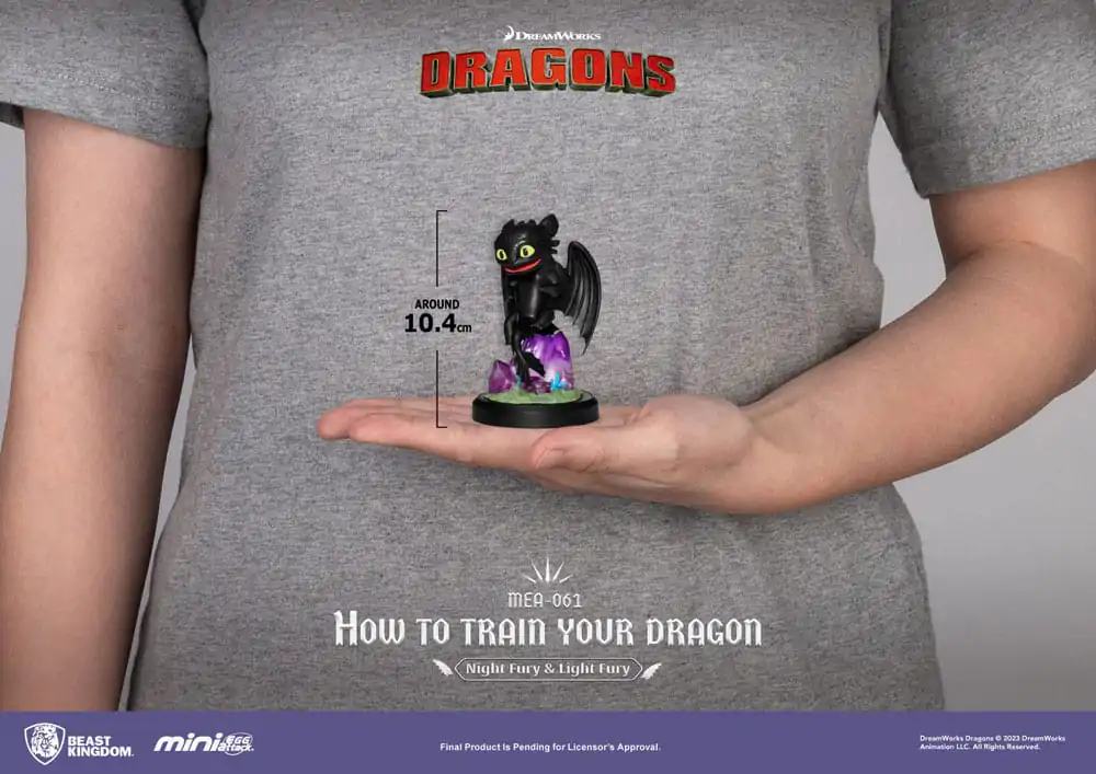 How To Train Your Dragon Mini Egg Attack Figures 2-Pack Night Fury & Light Fury 10 cm product photo