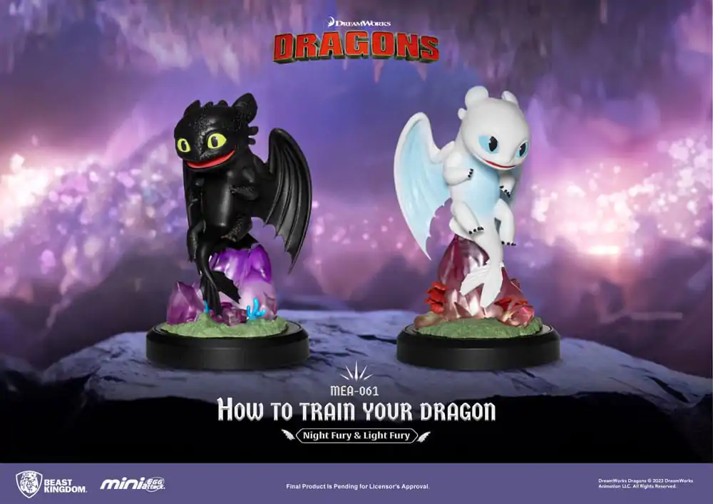 How To Train Your Dragon Mini Egg Attack Figures 2-Pack Night Fury & Light Fury 10 cm product photo