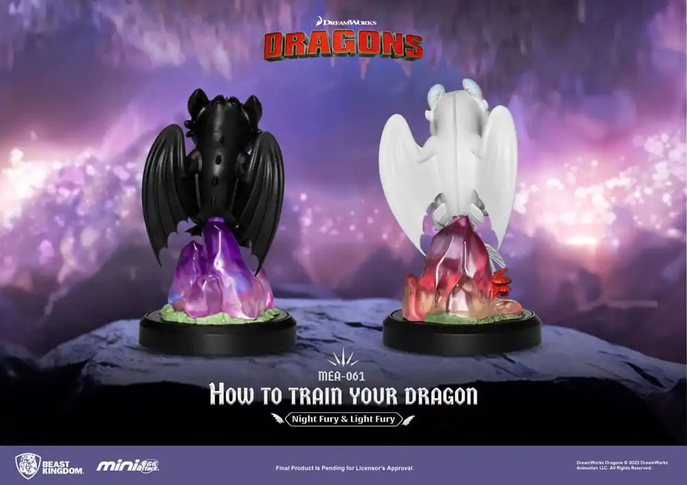 How To Train Your Dragon Mini Egg Attack Figures 2-Pack Night Fury & Light Fury 10 cm product photo