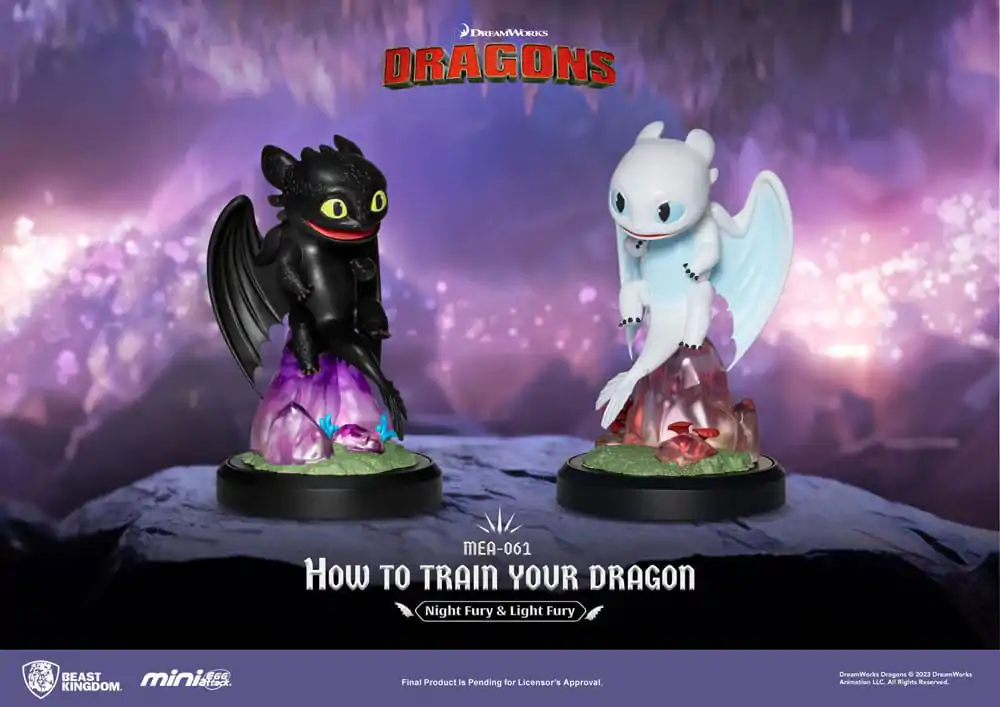 How To Train Your Dragon Mini Egg Attack Figures 2-Pack Night Fury & Light Fury 10 cm product photo
