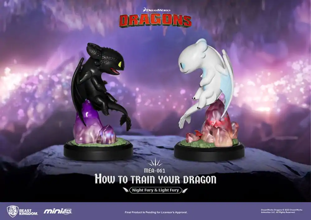 How To Train Your Dragon Mini Egg Attack Figures 2-Pack Night Fury & Light Fury 10 cm product photo