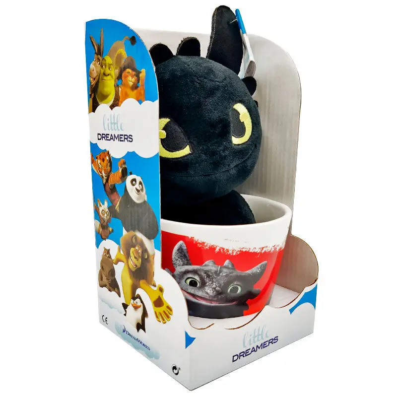 How to Train Your Dragon Toothless Mug + plush toy 18cm product photo