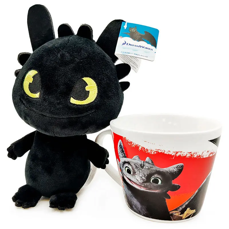 How to Train Your Dragon Toothless Mug + plush toy 18cm product photo