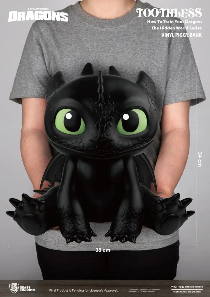 How To Train Your Dragon Piggy Vinyl Bank Toothless 30 cm product photo