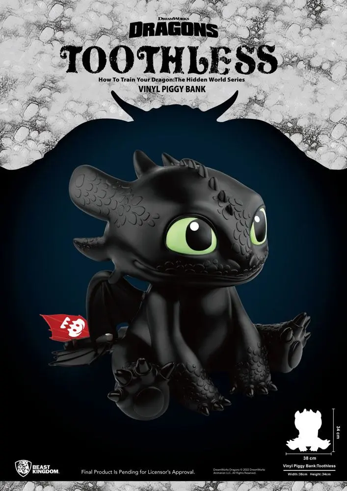 How To Train Your Dragon Piggy Vinyl Bank Toothless 30 cm product photo