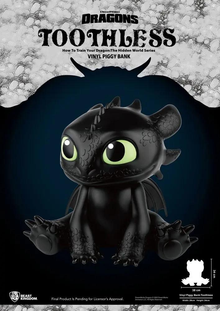 How To Train Your Dragon Piggy Vinyl Bank Toothless 30 cm product photo