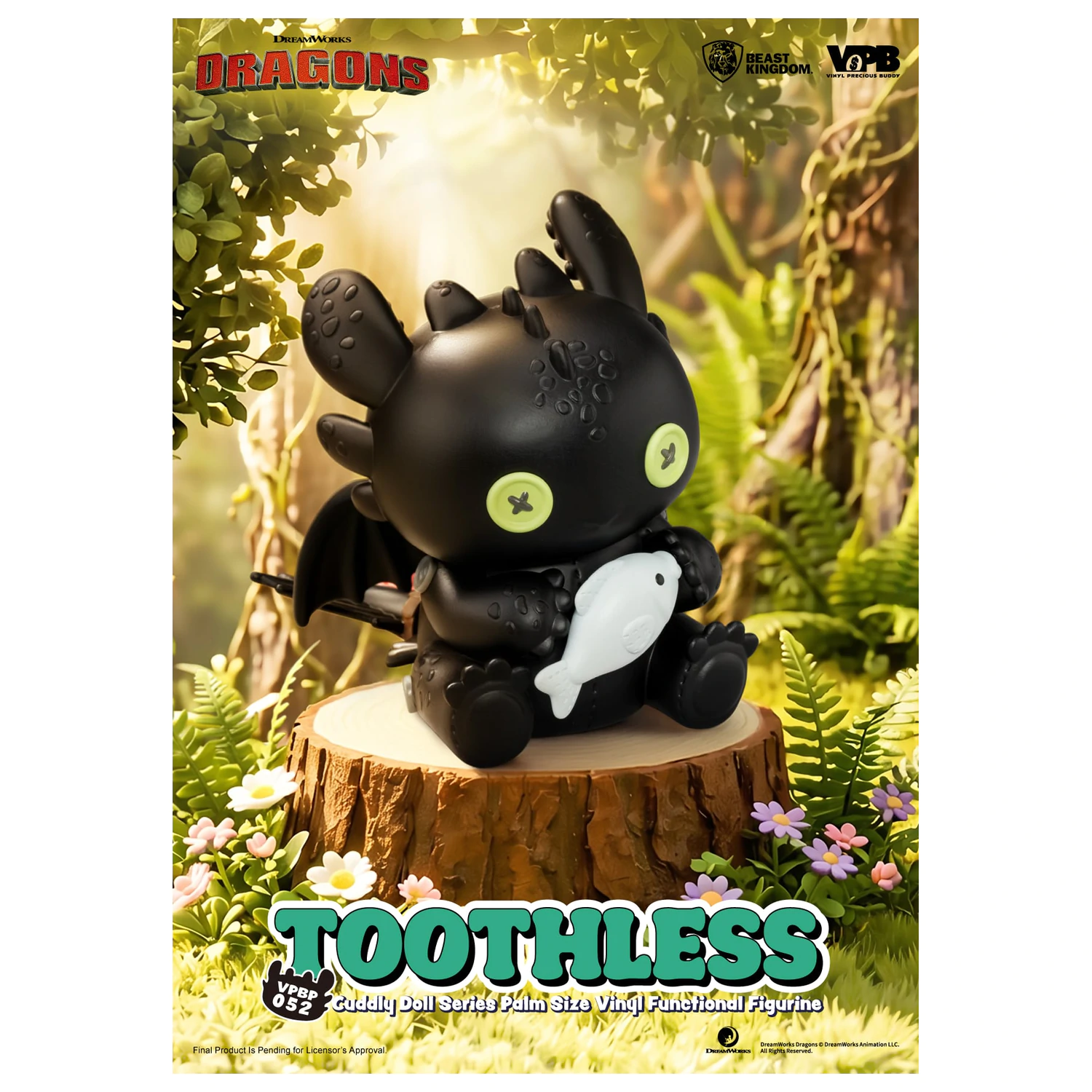 HOW TO TRAIN YOUR DRAGON Toothless Bank Vinyl Figure 11.7cm product photo