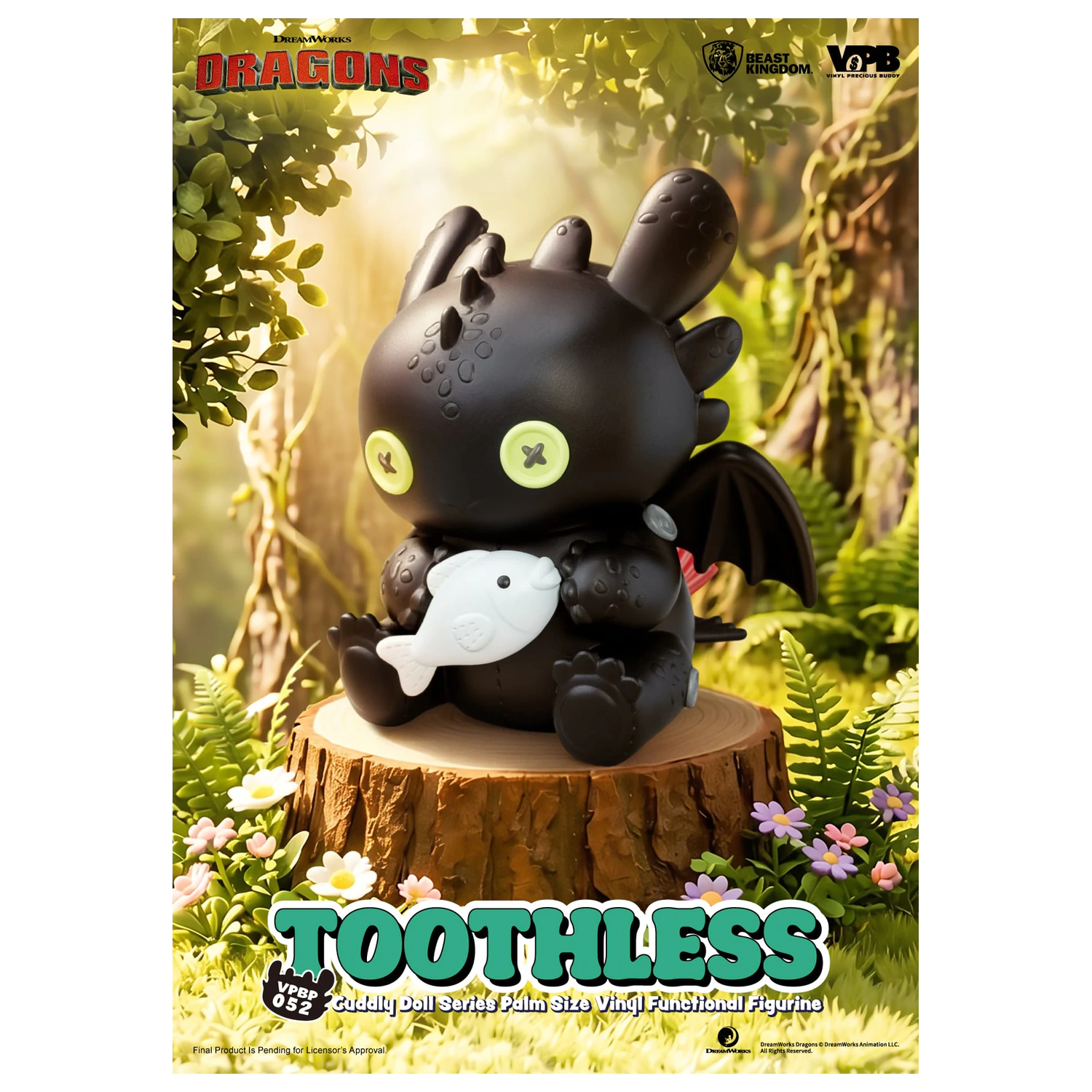 HOW TO TRAIN YOUR DRAGON Toothless Bank Vinyl Figure 11.7cm product photo