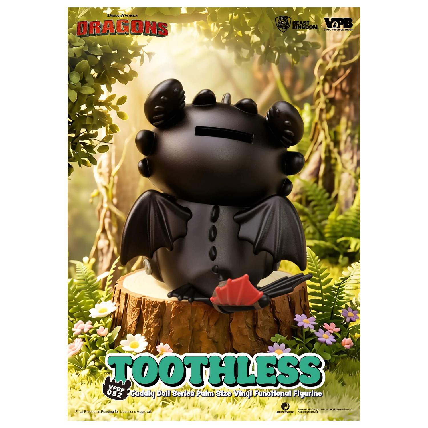 HOW TO TRAIN YOUR DRAGON Toothless Bank Vinyl Figure 11.7cm product photo