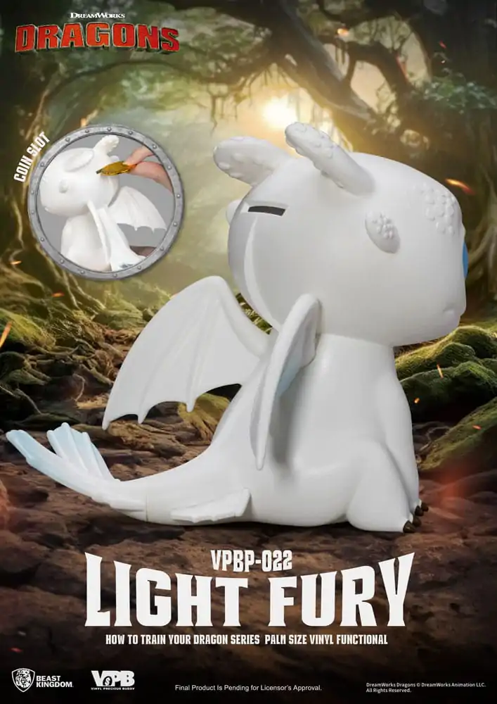 How To Train Your Dragon Piggy Vinyl Bank Light Fury 12 cm product photo