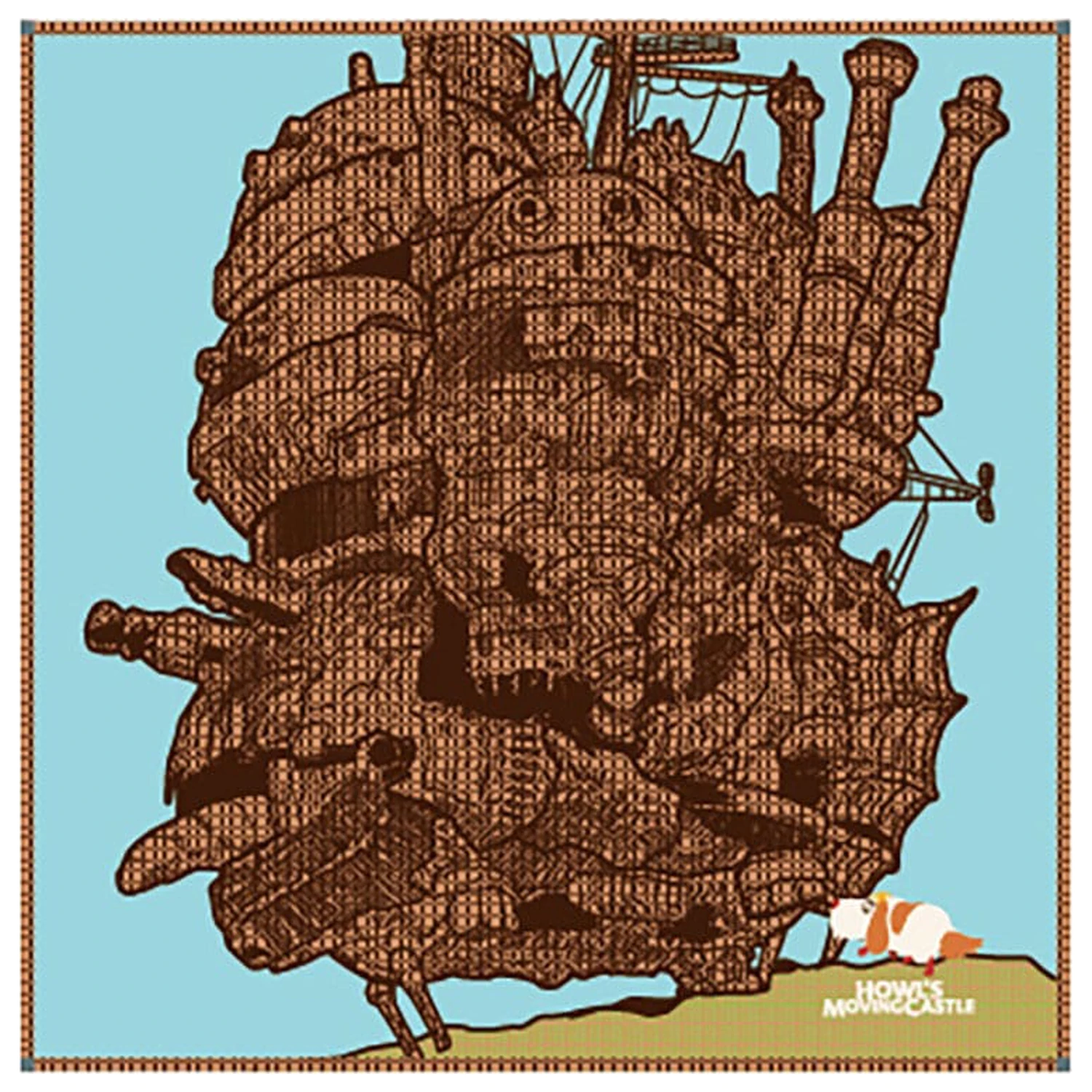 Howl´s Moving Castle Imabari Handkerchief Hauru's Castle 40 x 40 cm   product photo