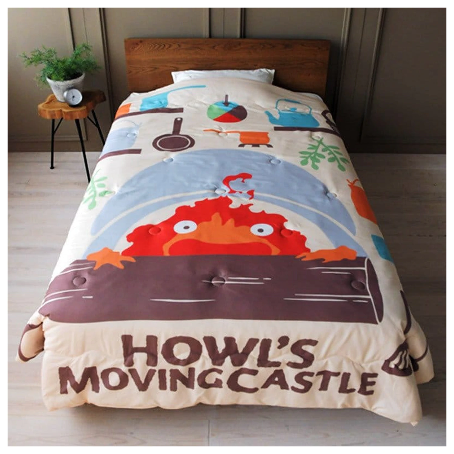 Howl’s Moving Castle Natsu Comforter Cook with Calcifer product photo