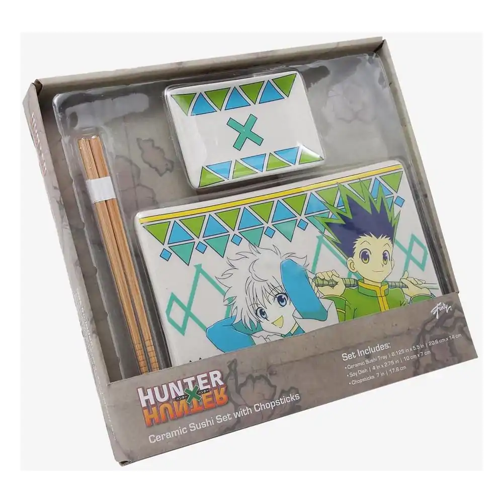 Hunter x Hunter Ceramic Sushi Set with Chopsticks Gon & Killua product photo