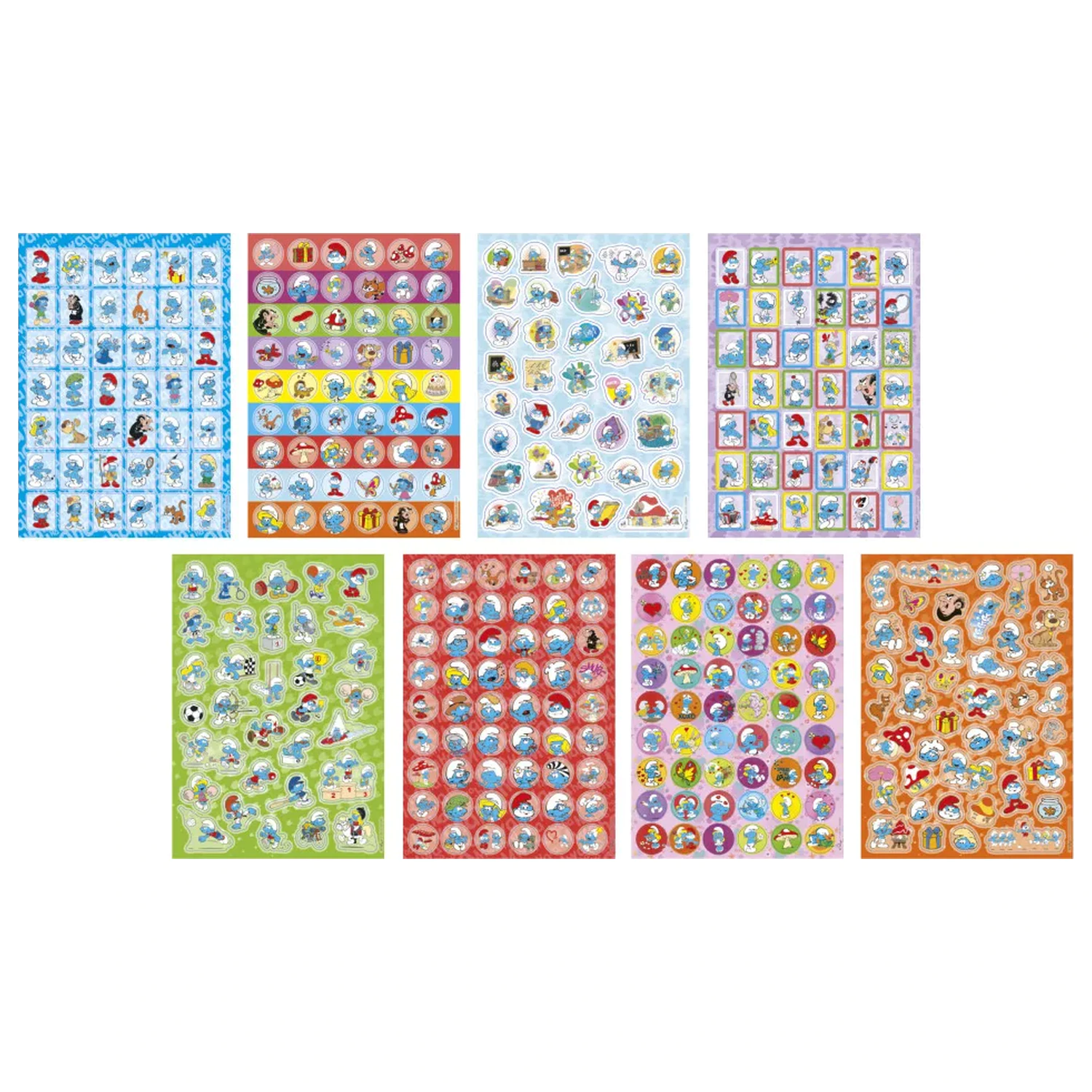 The Smurfs Happy Glitter Sticker Set 8 Sheets product photo