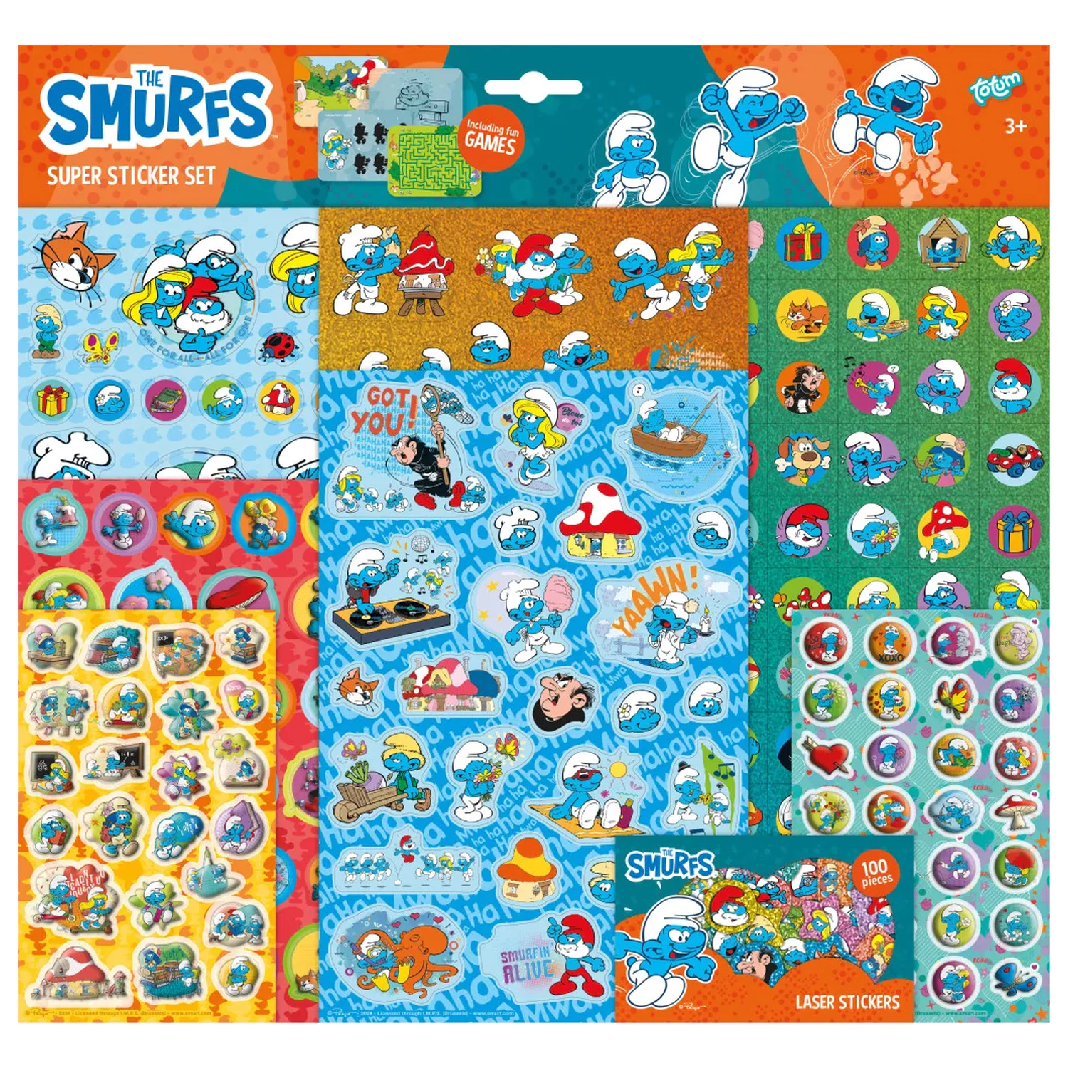 The Smurfs Happy Super Sticker Set product photo