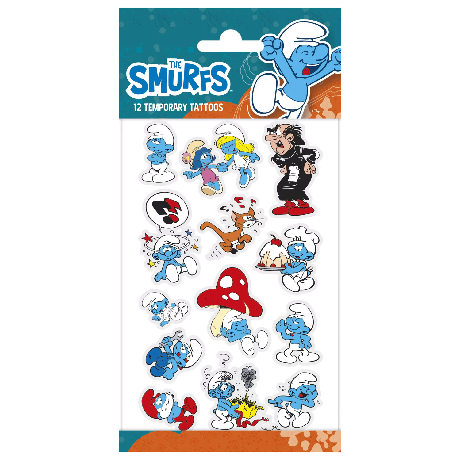 The Smurfs Laugh Tattoo 12-piece product photo