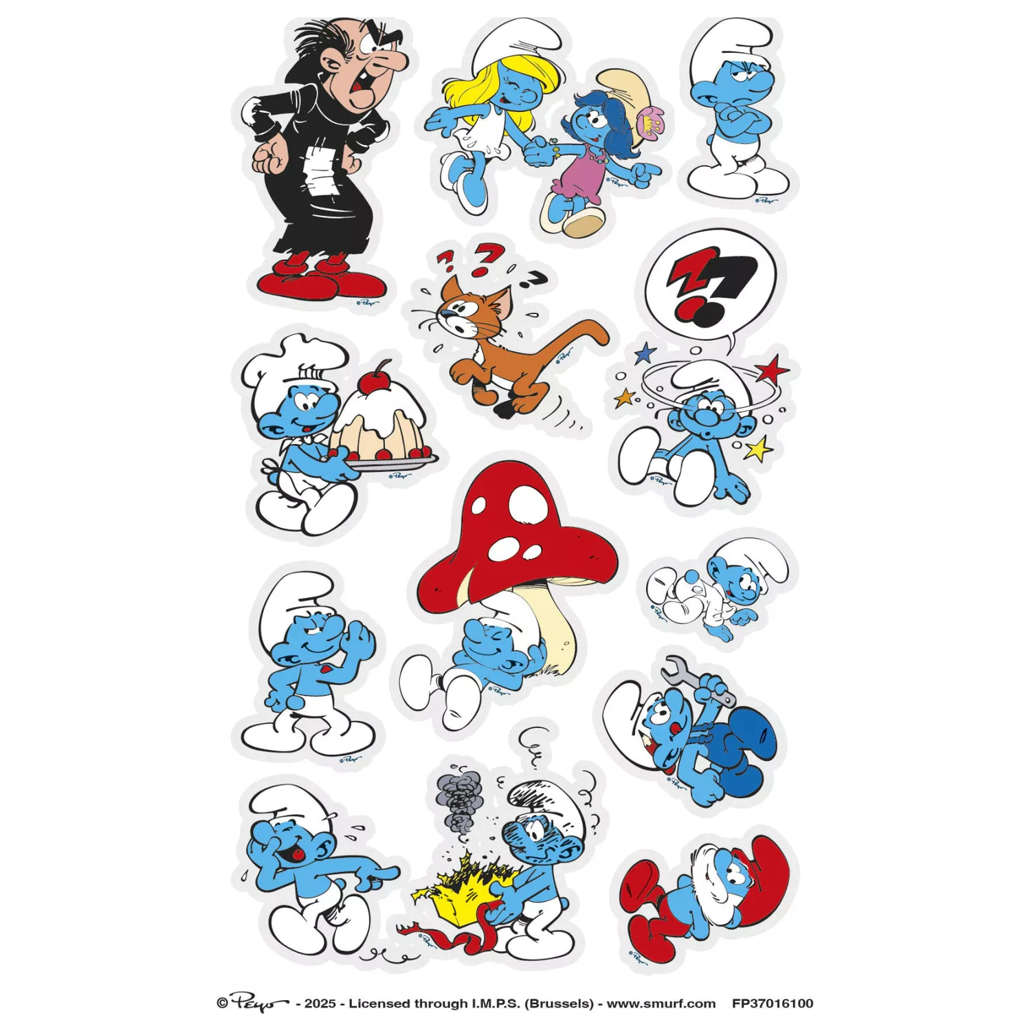 The Smurfs Laugh Tattoo 12-piece product photo