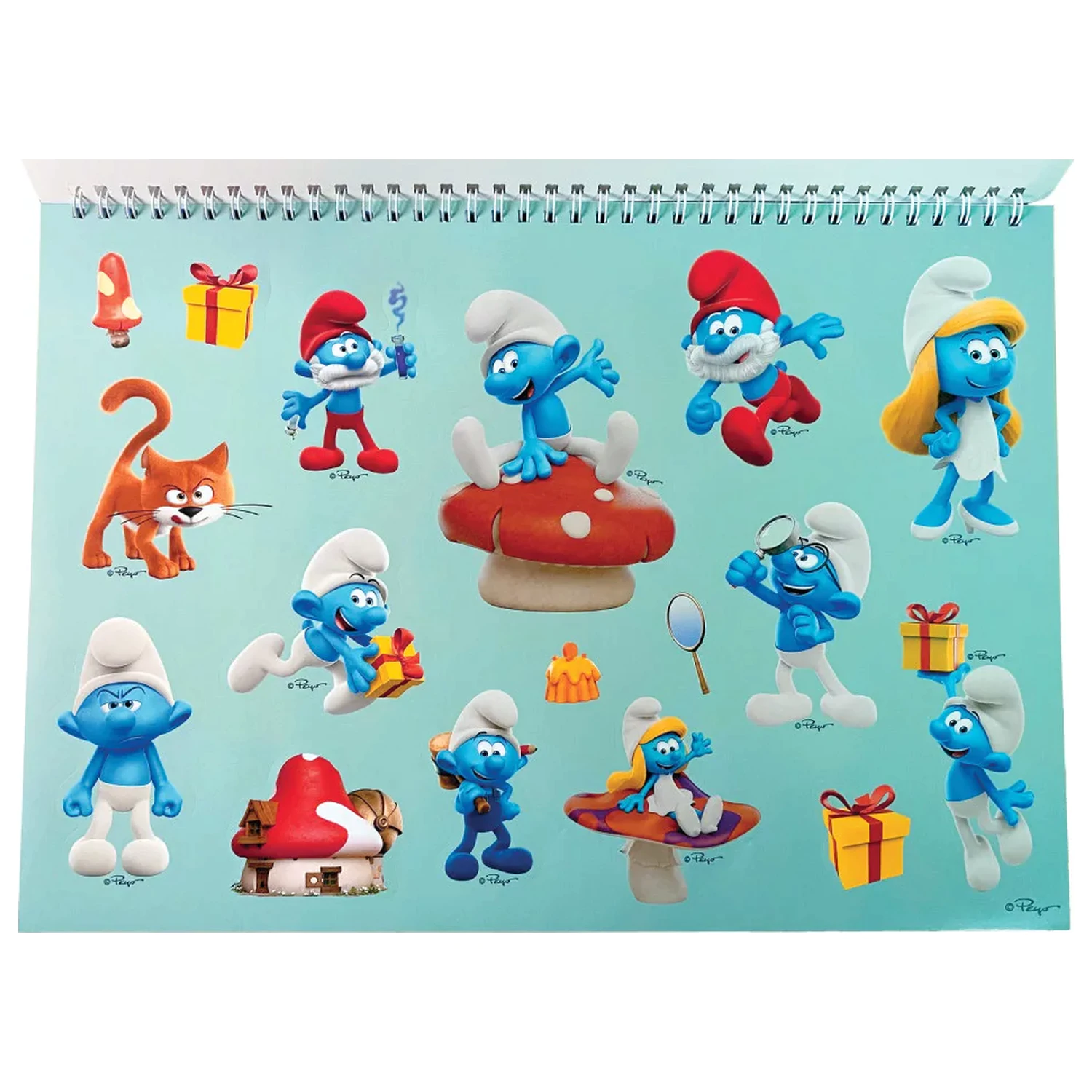 The Smurfs Village A/4 Spiral Sketchbook 40 Pages with Stickers product photo