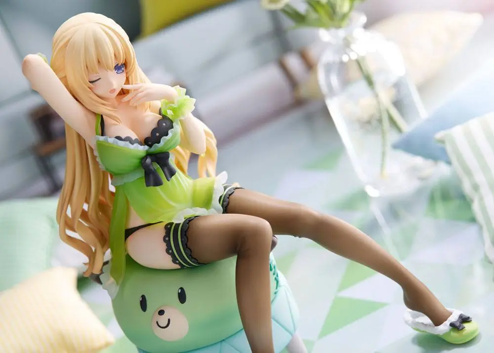 Hyperdimension Neptunia Statue 1/8 Neptunia Vert Waking Up Ver. Limited Edition 17 cm product photo