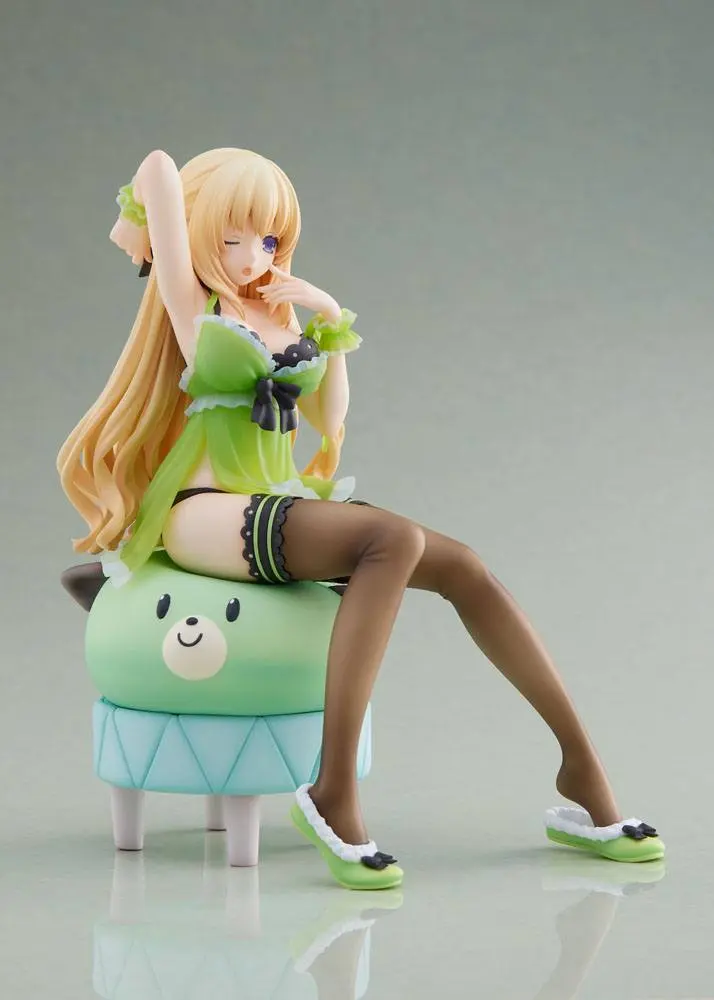 Hyperdimension Neptunia Statue 1/8 Neptunia Vert Waking Up Ver. Limited Edition 17 cm product photo