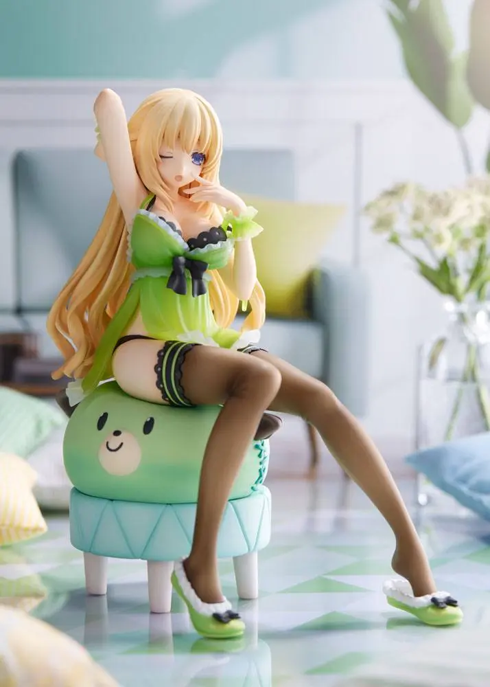 Hyperdimension Neptunia Statue 1/8 Neptunia Vert Waking Up Ver. Limited Edition 17 cm product photo