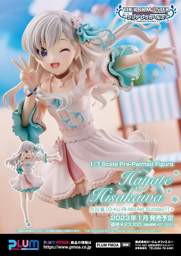 Idolmaster Cinderella Girls PVC Statue 1/7 Hisakwa Hayate O-Ku-Ri-Mo-No Sunday! 21 cm product photo