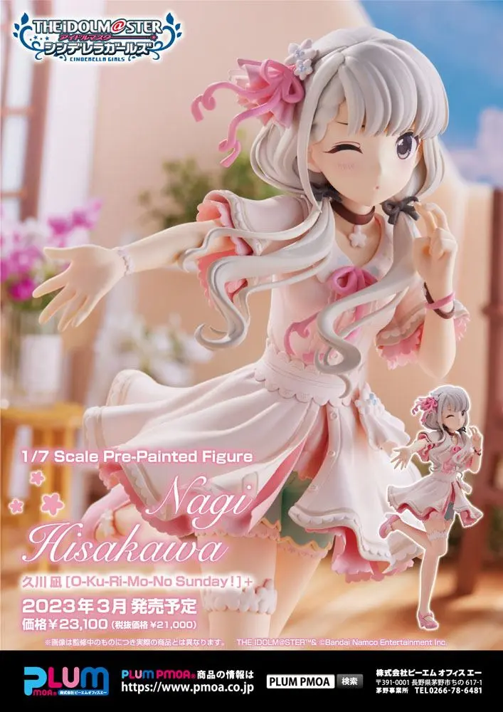 Idolmaster Cinderella Girls PVC Statue 1/7 Hisakwa Nagi O-Ku-Ri-Mo-No Sunday! 21 cm product photo