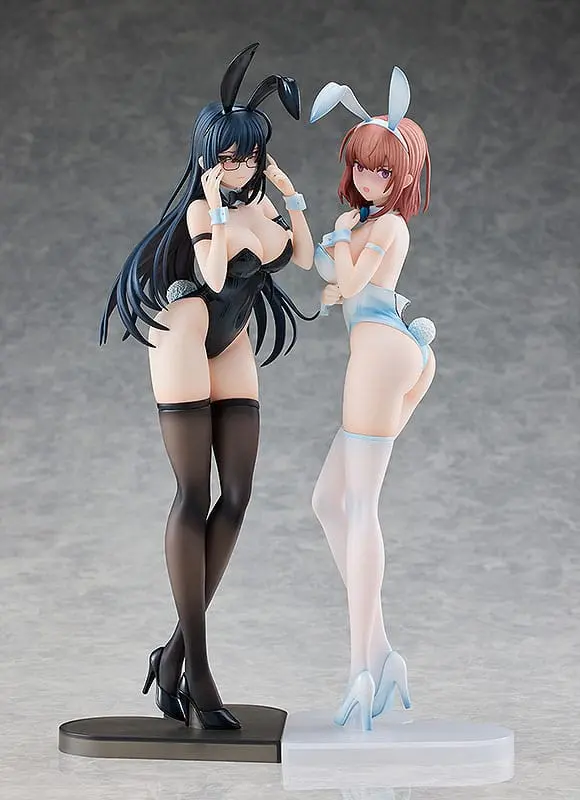 Ikomochi Original Character Statues 1/6 Black Bunny Aoi &amp; White Bunny Natsume (re-run) 30 - 31 cm product photo