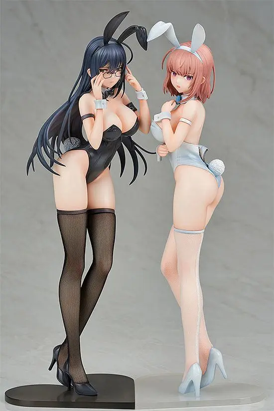 Ikomochi Original Character Statues 1/6 Black Bunny Aoi & White Bunny Natsume 30 - 31 cm product photo