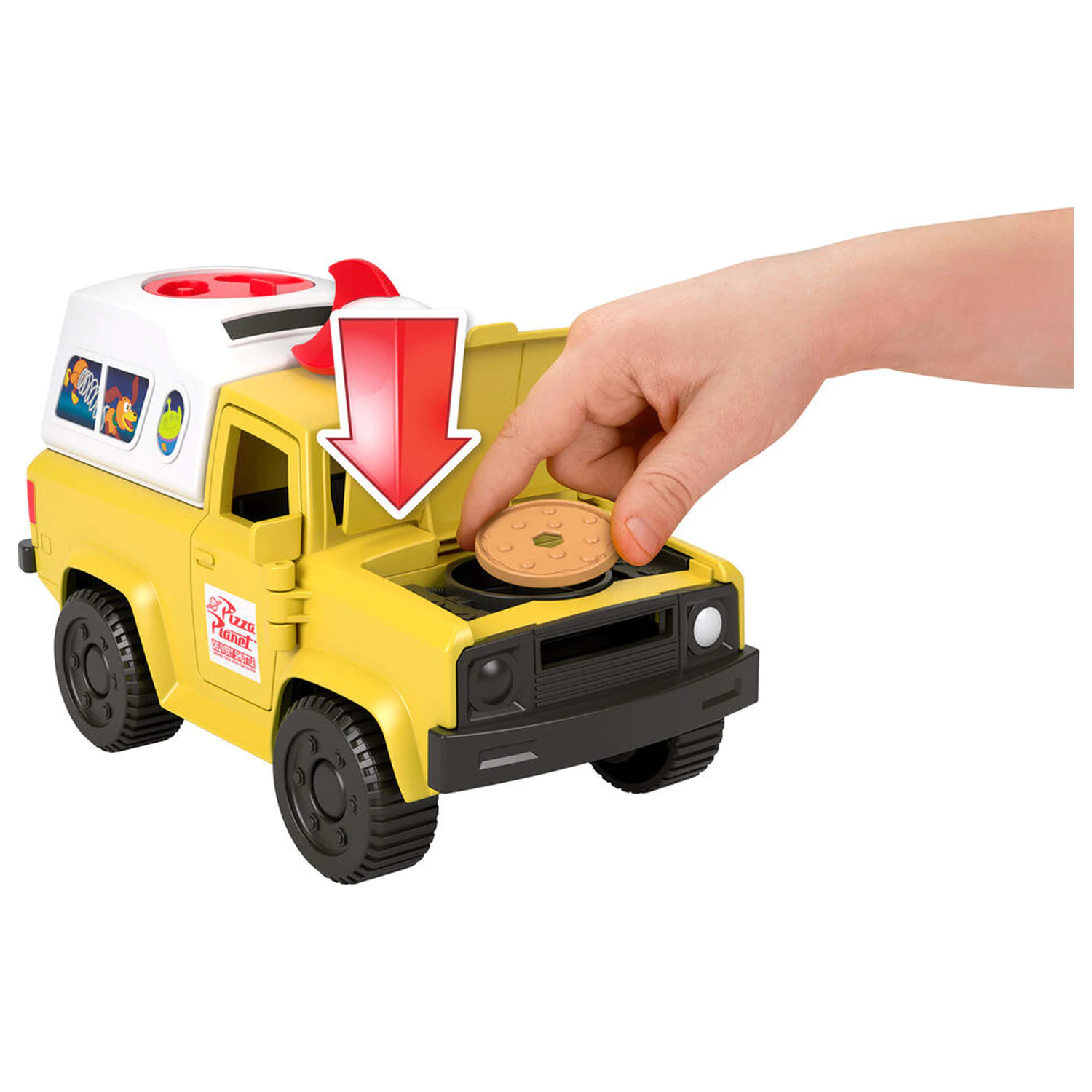 Imaginext Disney Pixar Toy Story Pizza Planet truck + Buzz Lightyear and Alien figures product photo