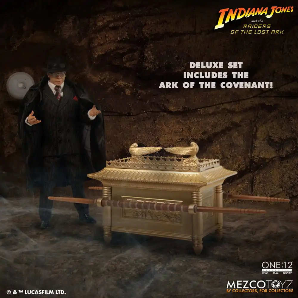 Indiana Jones Action Figure 1/12 Major Toht and Ark of the Covenant Deluxe Boxed Set 16 cm termékfotó