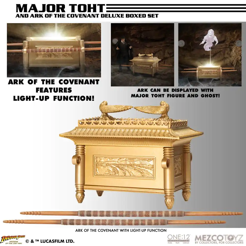 Indiana Jones Action Figure 1/12 Major Toht and Ark of the Covenant Deluxe Boxed Set 16 cm termékfotó