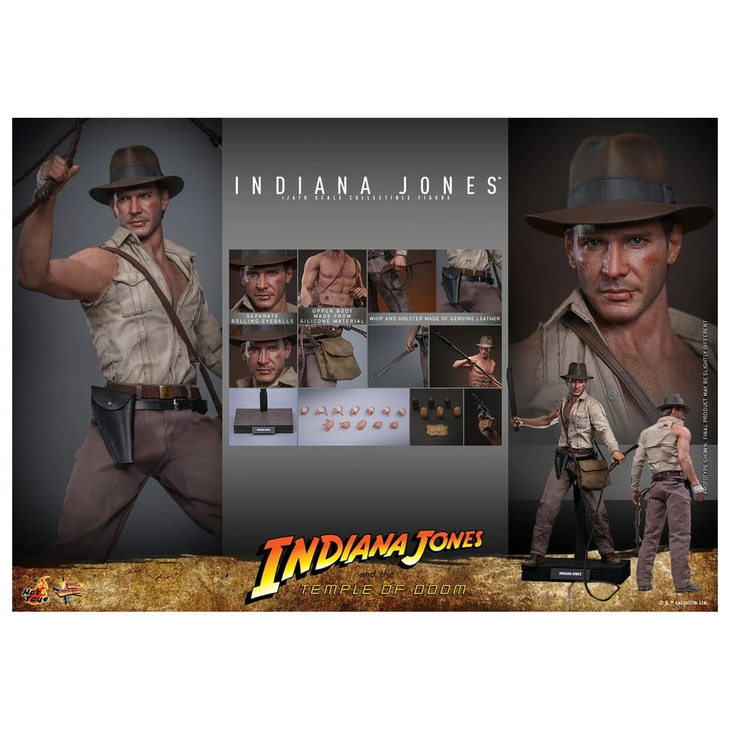 Indiana Jones Movie Masterpiece Action Figure 1/6 Indiana Jones 30 cm product photo