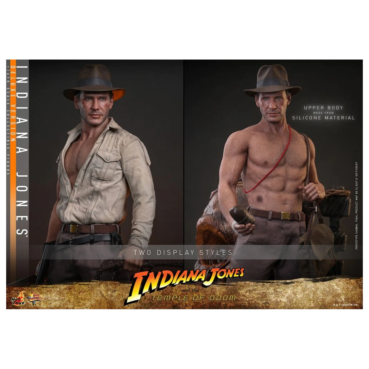 Indiana Jones Movie Masterpiece Action Figure 1/6 Indiana Jones (Deluxe Version) 30 cm product photo