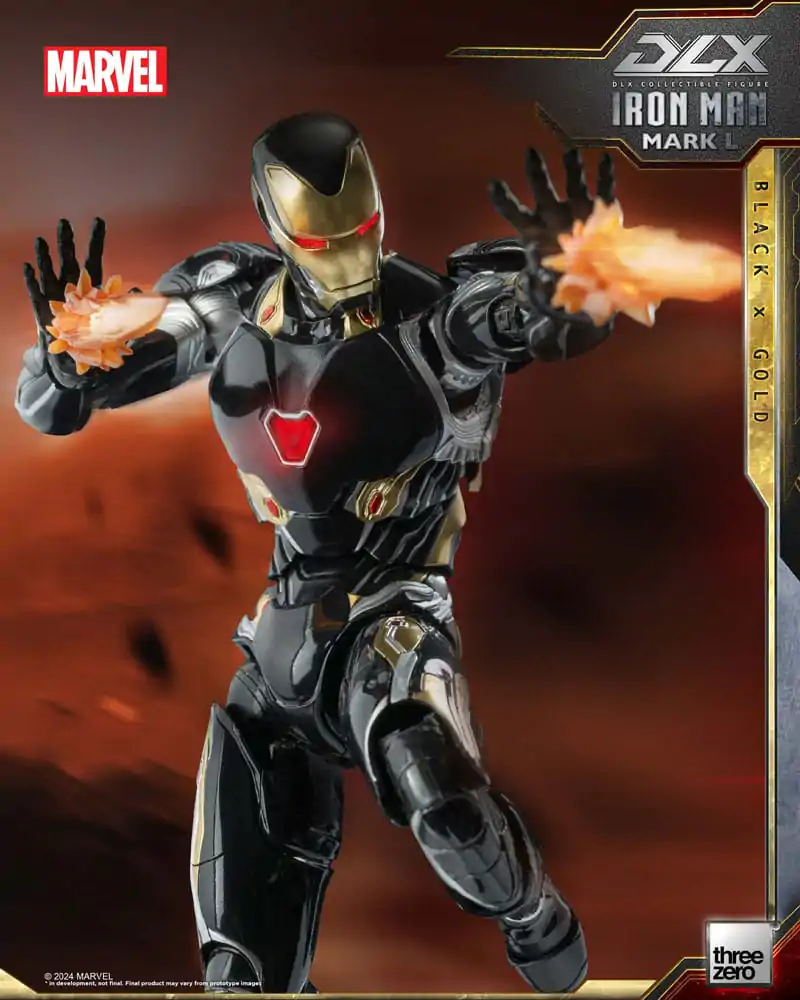 Infinity Saga DLX Action Figure 1/12 Iron Man Mark 50 (Black X Gold) 17 cm termékfotó