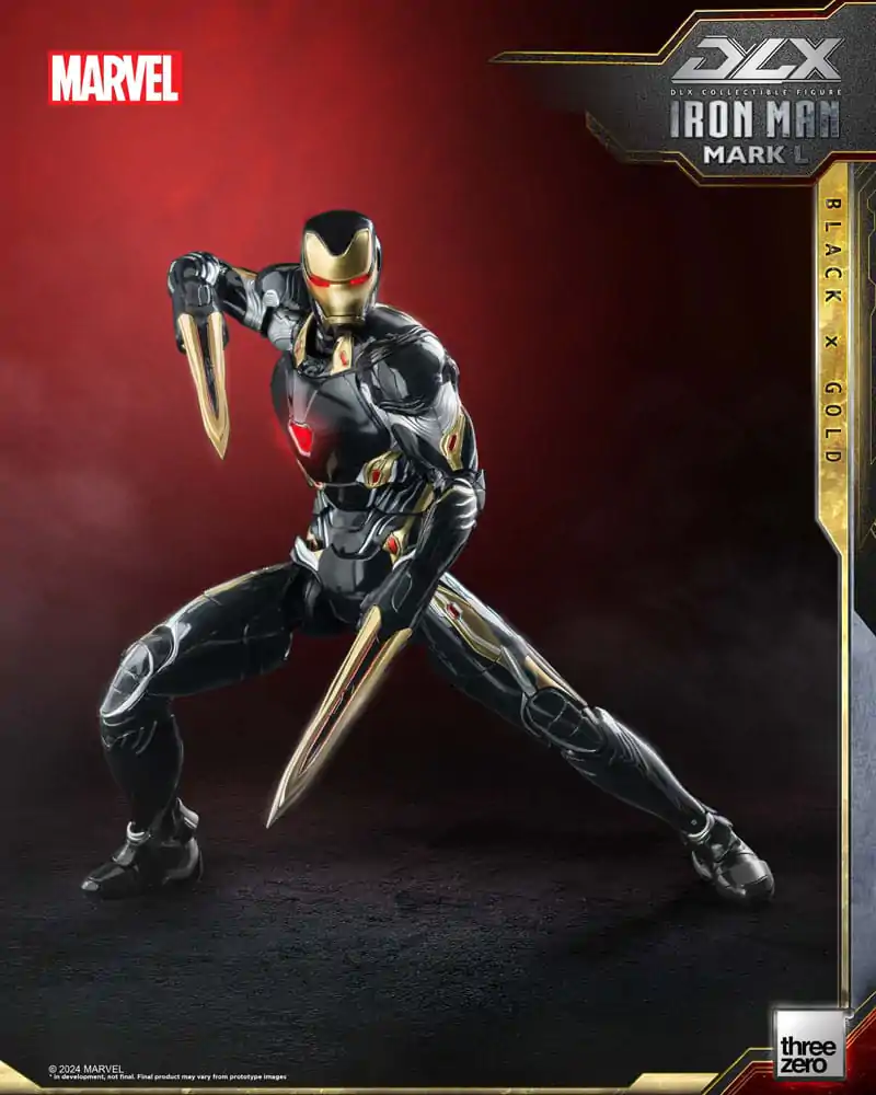 Infinity Saga DLX Action Figure 1/12 Iron Man Mark 50 (Black X Gold) 17 cm termékfotó