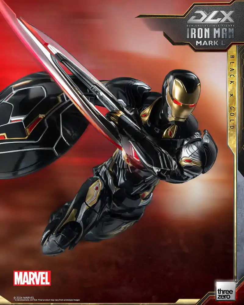 Infinity Saga DLX Action Figure 1/12 Iron Man Mark 50 (Black X Gold) 17 cm termékfotó