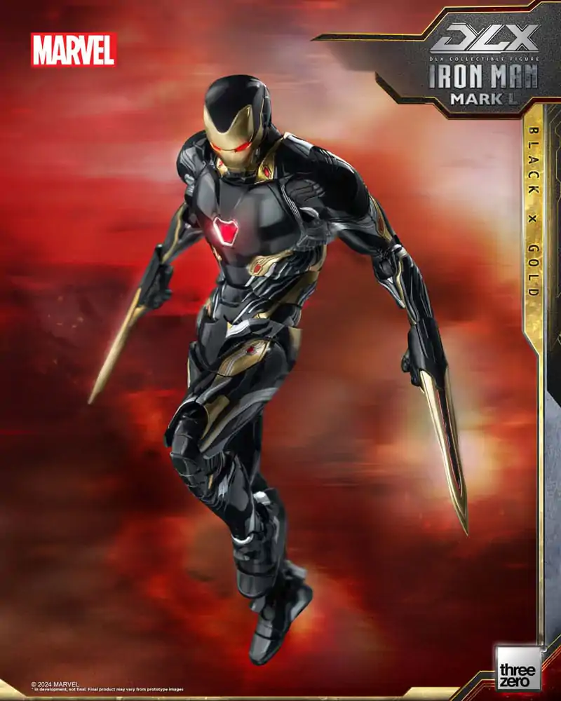 Infinity Saga DLX Action Figure 1/12 Iron Man Mark 50 (Black X Gold) 17 cm termékfotó