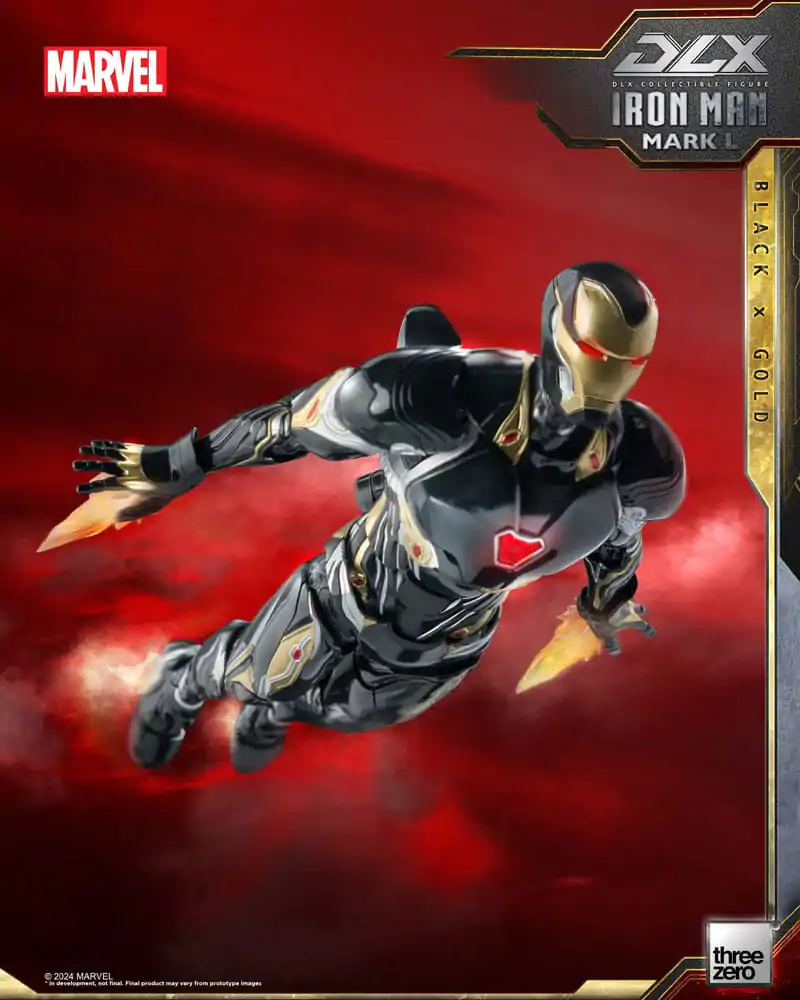 Infinity Saga DLX Action Figure 1/12 Iron Man Mark 50 (Black X Gold) 17 cm termékfotó