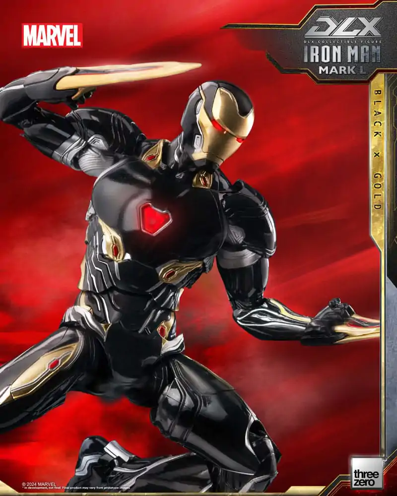 Infinity Saga DLX Action Figure 1/12 Iron Man Mark 50 (Black X Gold) 17 cm termékfotó